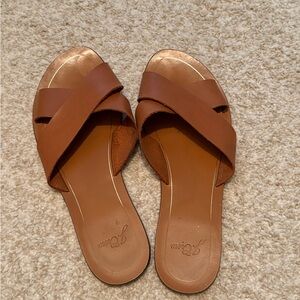 Brown Leather J.Crew Sandals